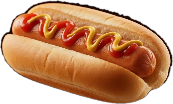 Hot dog sa kečapom i senfom